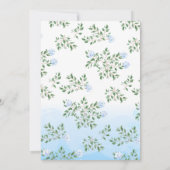 Baby shower Lamb Blue Floral Boy Kaart (Achterkant)