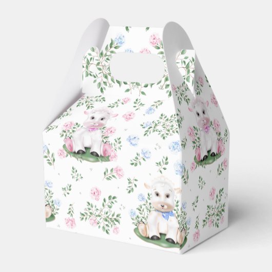 Baby shower lammeren bedankdoosjes (Achterkant)