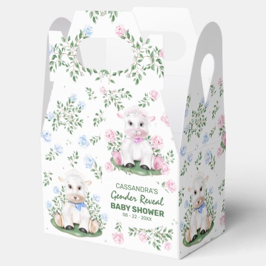 Baby shower lammeren bedankdoosjes (Geopend)