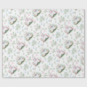 Baby shower lammeren cadeaupapier (Vlak)