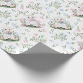 Baby shower lammeren cadeaupapier (Hoek)