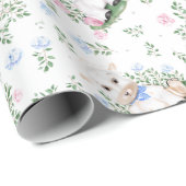 Baby shower lammeren cadeaupapier (Rol Hoek)