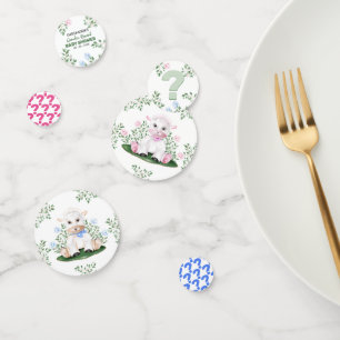 Baby shower lammeren confetti