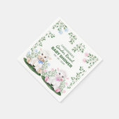 Baby shower lammeren servet (Hoek)