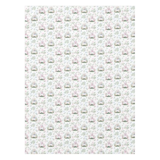 Baby shower lammeren tafelkleed (Voorkant)