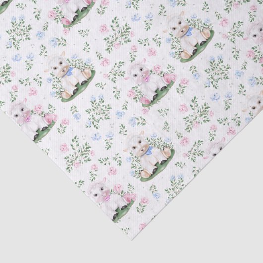 Baby shower lammeren tissuepapier (Detail)