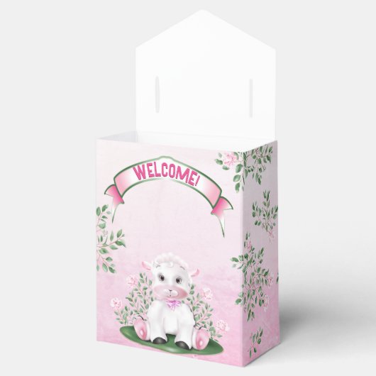 Baby shower lamproze Floral Bedankdoosjes (Geopend)
