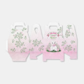Baby shower lamproze Floral Bedankdoosjes (Uitgevouwen)