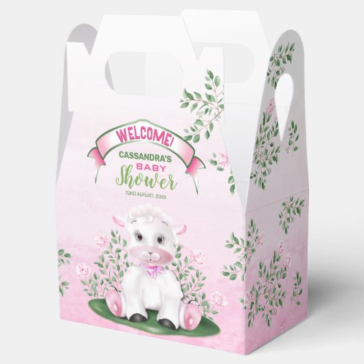 Baby shower lamproze Floral Bedankdoosjes (Geopend)