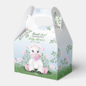 Baby shower lamproze Floral Bedankdoosjes (Voorkant Zijde)