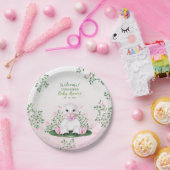 Baby shower lamproze Floral Papieren Bordje (Feest)
