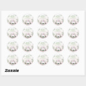 Baby shower lamproze Floral Ronde Sticker (Vel)