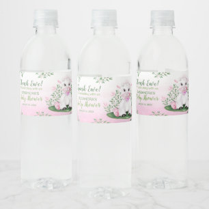 Baby shower lamproze Floral Waterfles Etiket