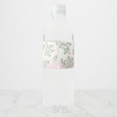 Baby shower lamproze Floral Waterfles Etiket (Achterkant)
