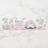 Baby shower lamproze Floral Waterfles Etiket (Enkel label)