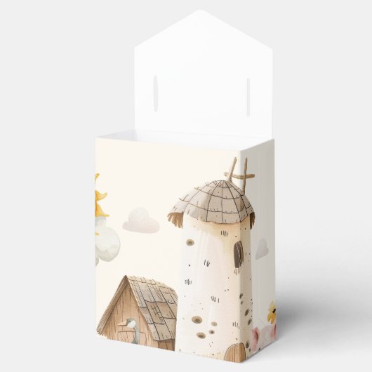 Baby shower landbouwhuisdieren bedankdoosjes (Geopend)