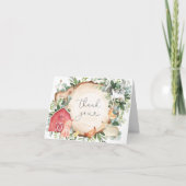 Baby shower landbouwhuisdieren Hartelijk dank Bedankkaart (Voorkant)