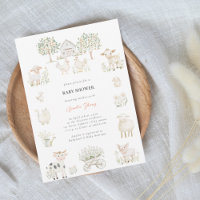 Baby shower landbouwhuisdieren