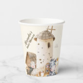 Baby shower landbouwhuisdieren papieren bekers (Achterkant)