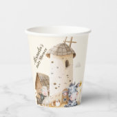 Baby shower landbouwhuisdieren papieren bekers (Voorkant)