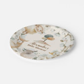 Baby shower landbouwhuisdieren papieren bordje (Gekanteld)