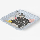 Baby shower landbouwhuisdieren papieren bordje (Gebogen)