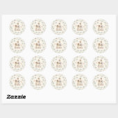 Baby shower landbouwhuisdieren ronde sticker (Vel)
