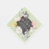 Baby shower landbouwhuisdieren servet (Hoek)