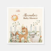 Baby shower landbouwhuisdieren servet (Voorkant)