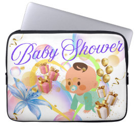 Baby shower laptop sleeve