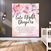 Baby shower late nacht diapers Boho-ventilator Poster