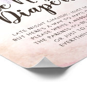 Baby shower late nacht diapers Boho-ventilator Poster (Hoek)