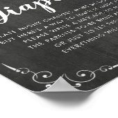 Baby shower late nachtdimmers Chalkboard Poster (Hoek)