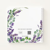Baby shower lavendel eucalyptus notitieboek (Achterkant)