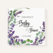 Baby shower lavendel eucalyptus notitieboek (Voorkant)