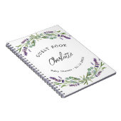 Baby shower lavendel violet eucalyptus notitieboek (Rechterzijde)