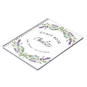 Baby shower lavendel violet eucalyptus notitieboek (Linkerzijde)