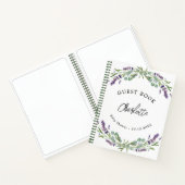 Baby shower lavendel violet eucalyptus notitieboek (Binnen)