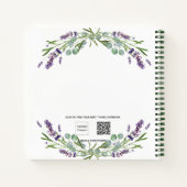 Baby shower lavendel violet eucalyptus notitieboek (Achterkant)