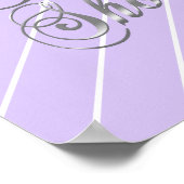  Baby shower lavender en Silver Poster (Hoek)