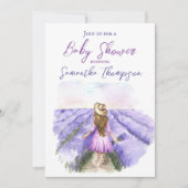 Baby shower lavender Field Paarse Flower Provence  Kaart (Voorkant)