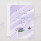 Baby shower lavender Field Paarse Flower Provence  Kaart (Achterkant)