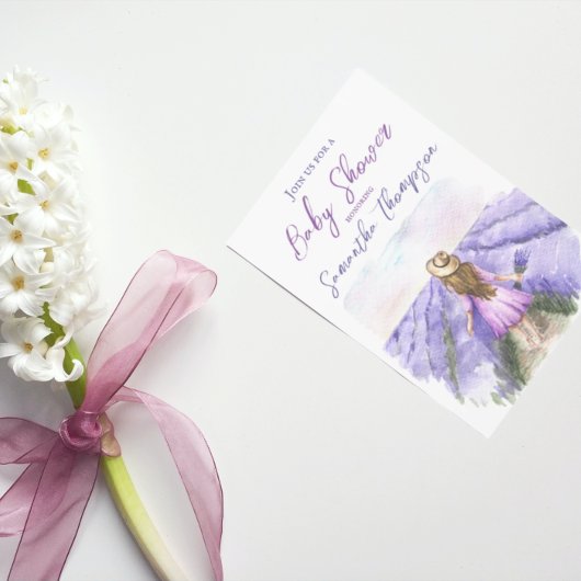 Baby shower lavender Field Paarse Flower Provence  Kaart