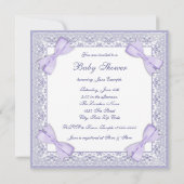 Baby shower lavender kaart (Achterkant)