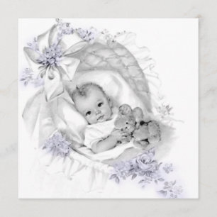 Baby shower lavender kaart