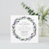 Baby shower lavender kaart (Staand voorkant)