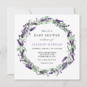 Baby shower lavender kaart (Voorkant)