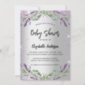 Baby shower lavender seucalyptus luxe kaart (Voorkant)