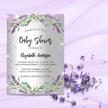 Baby shower lavender seucalyptus luxe