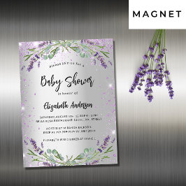 Baby shower lavender seucalyptus luxe magnetische uitnodiging
